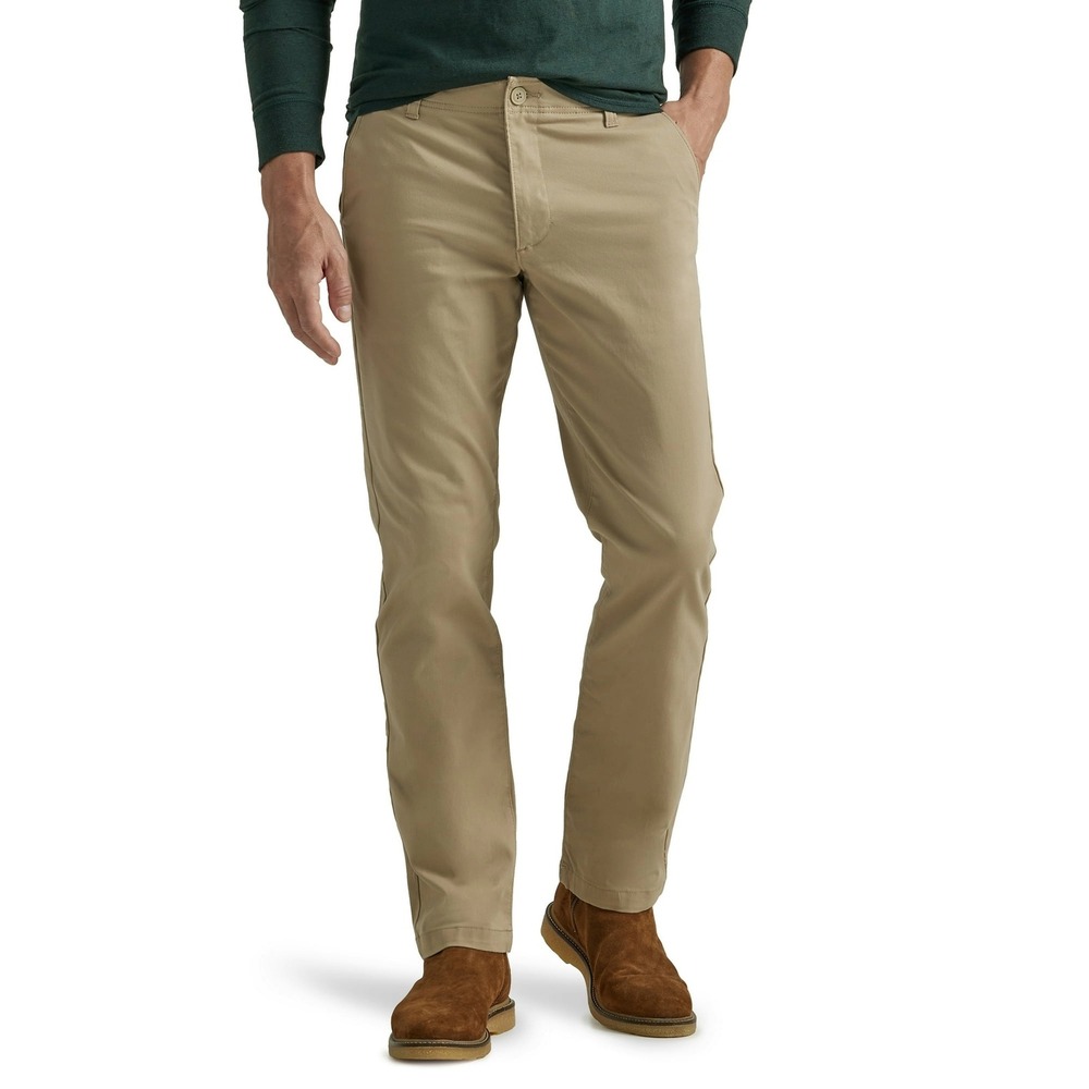 Lee Men‎ Slim Straight Active Stretch Khakis Pants 36X30 Beige NWT